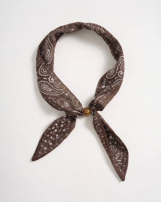 Brown Cotton-linen Scarve